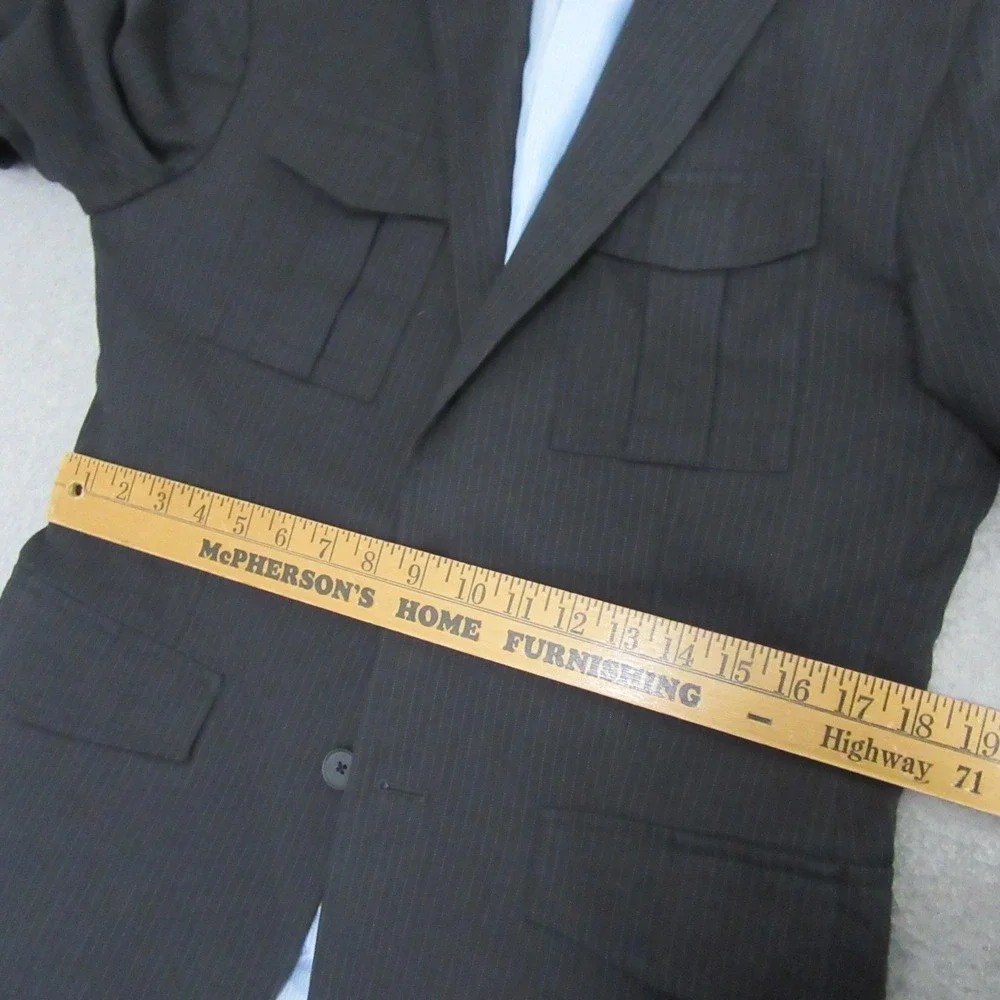 Banana Republic Mens Double Pocket Sport Coat‎ 38R Dark Gray Tailored Fit